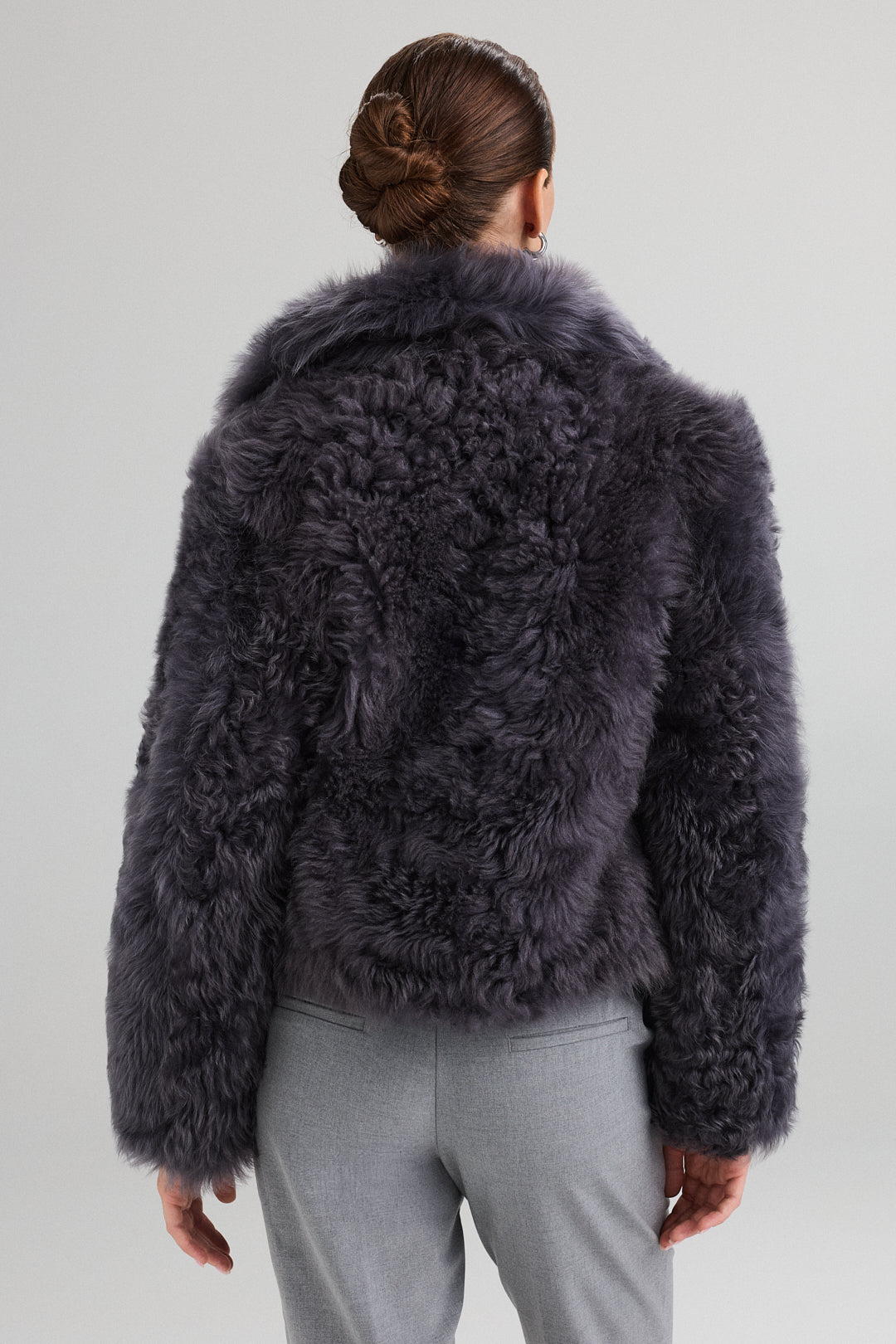 Curly lamb fur jacket
